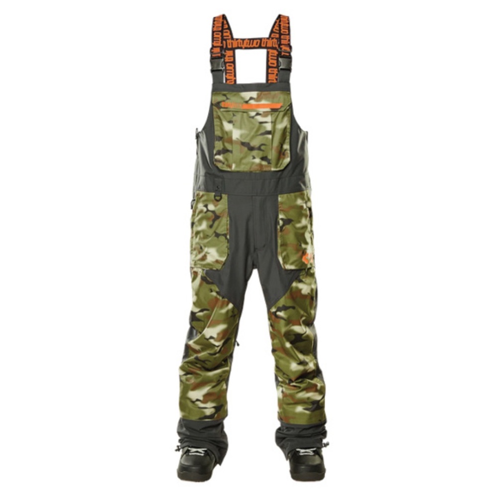 Thirty Two Basement Bib Camouflage Snow Bib Overalls Size L